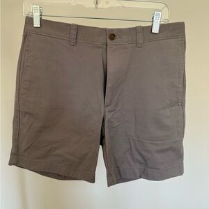 J. Crew Men's Flat-Front Shorts in Taupe Gray